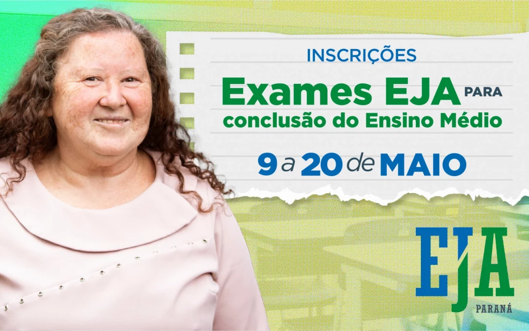 Abrem em maio as inscrições para os exames EJA para conclusão do ensino médio